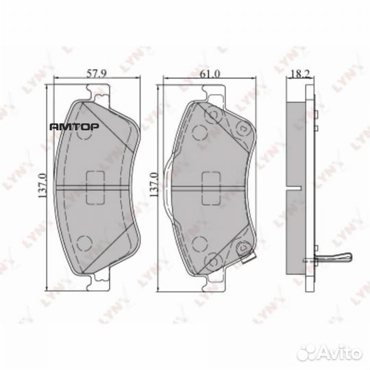 Lynxauto BD-7546 Колодки тормозные дисковые lynxau
