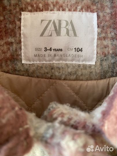 Куртка рубашка zara 104