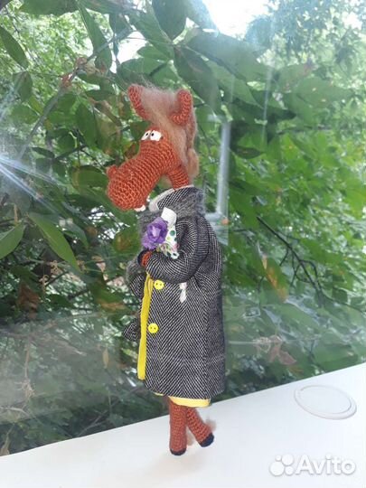 Конь в пальто интерьерная игрушка ручной работы