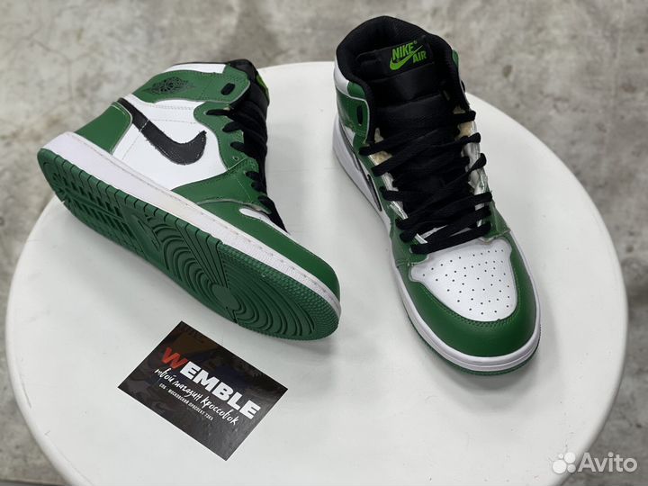 Nike Air Jordan 1 High, Pine Green (мех)