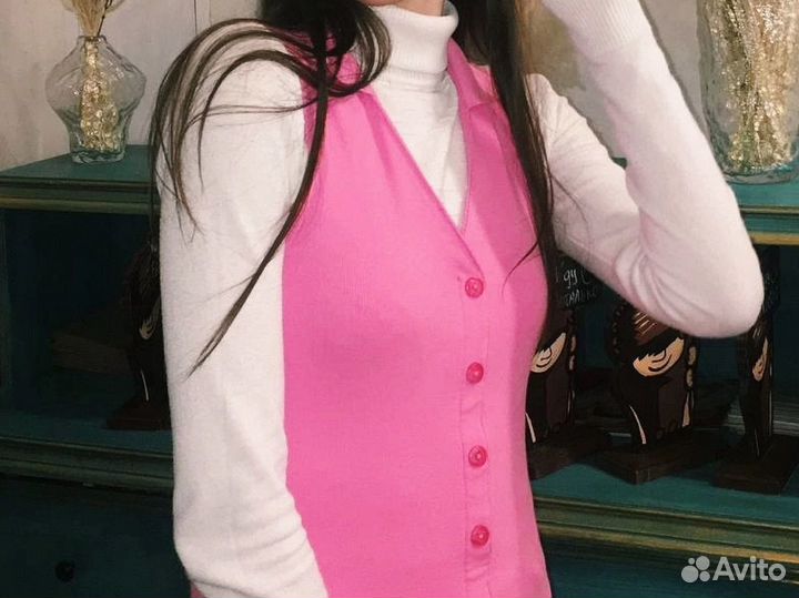 Платье женское без рукавов розовое 40-42