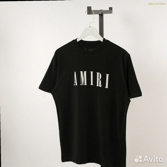 Футболка Amiri 3D logo (Хлопок 100%, Премиум)