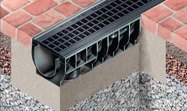 Лоток для водоотведения + решётка GidroGroup