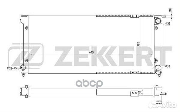 Радиатор охл. дв. VW Golf II 83- Jetta II 84