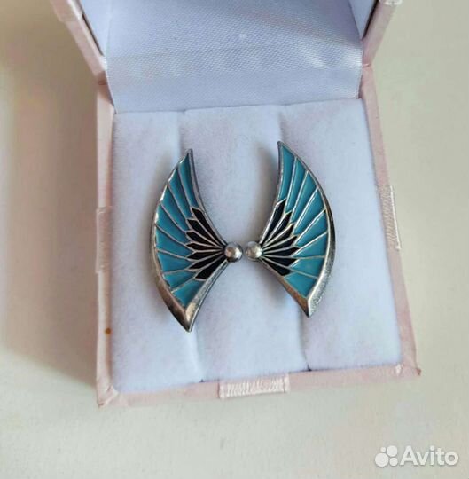 Кулон и серьги с эмалью, винтаж