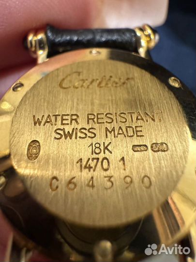 Золотые часы 750 пробы Cartier оригинал