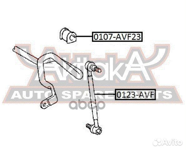 Втулка переднего стабилизатора d23 0107AVF23 asva