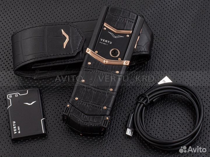 Vertu S Design Black Gold крокодил