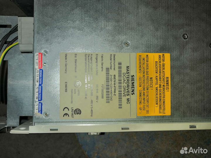 Инвертор Siemens masterdrives