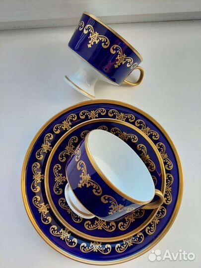 Сервиз чайный 4 предм. фарфор Валлендорф Лихте ГДР