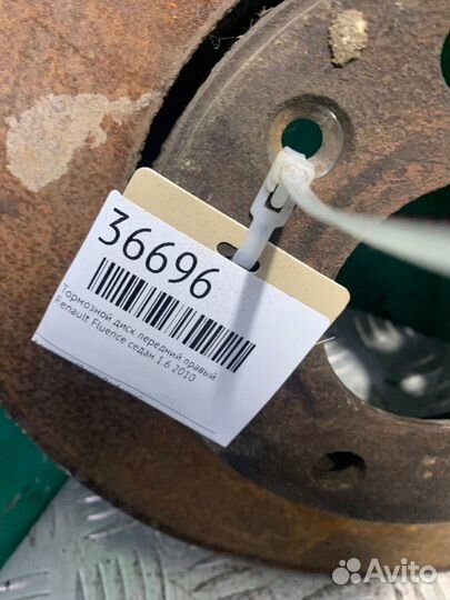 Тормозной диск передний правый Renault Fluence