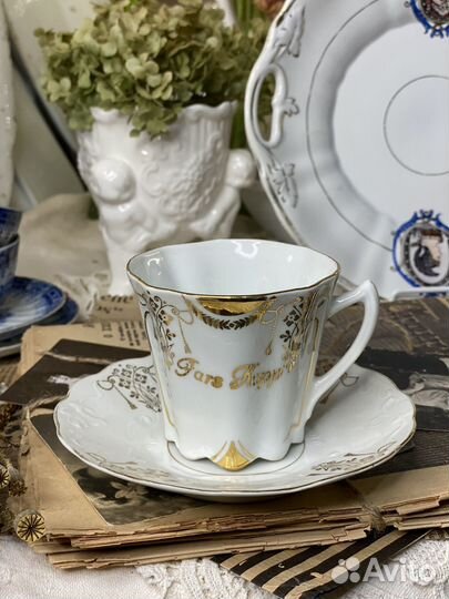 Фарфоровая чайная пара