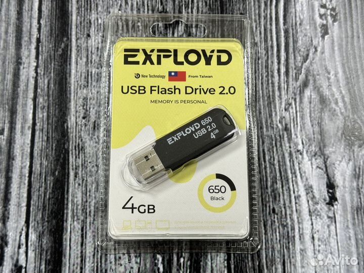 Флеш-накопитель 4Gb Exployd 650 USB 2.0 черный