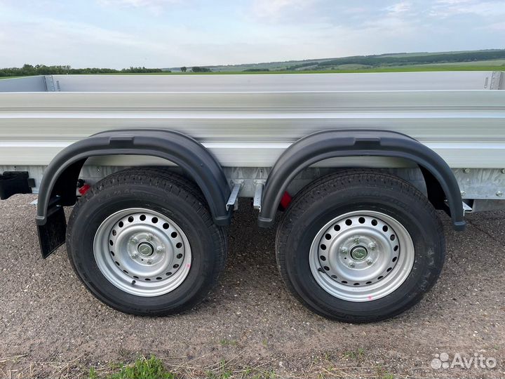 Прицеп с алюминиевыми бортами с тормозами мзса В