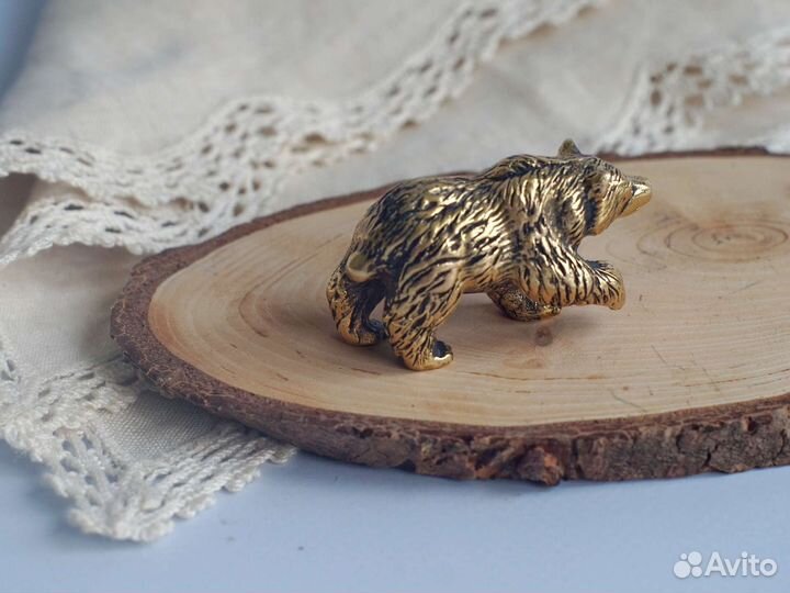 Статуэтка медведь бронза
