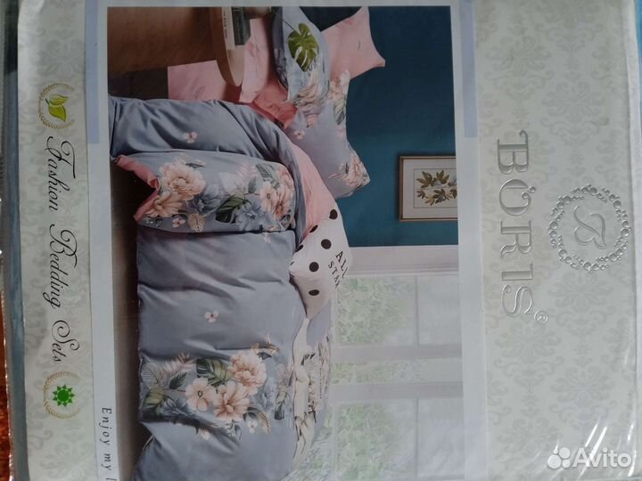 Постельное белье сатин, новое, размер 1.5