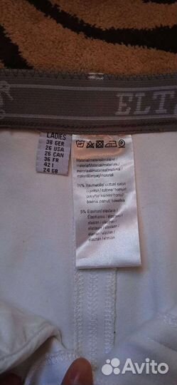 Бриджи для верховой езды белые ELT