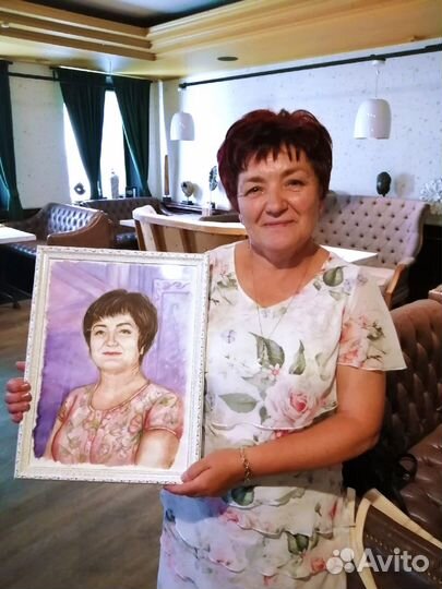 Портрет по фото на заказ картина акварель карандаш