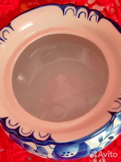 Сахарница(пельменница) и конфетница, гжель