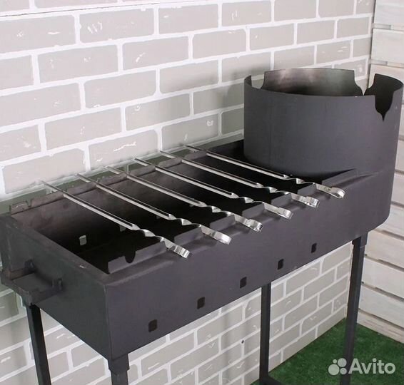 Мангал с печью под казан в наличии (новый)