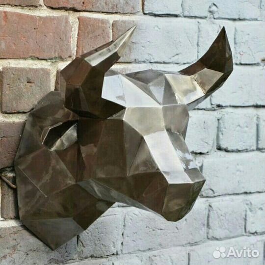 Полигональные фигуры, скульптуры из металла. лофт