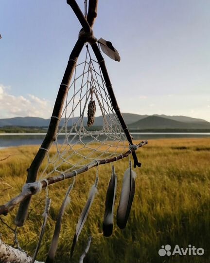 Ловец снов с ракушкой - ручная работа