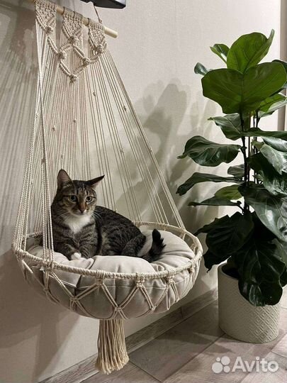Гамак для кошек макраме
