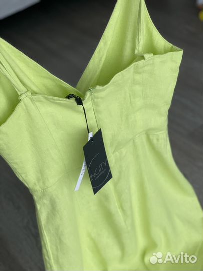 Платье сарафан изо льна как zara mango lime