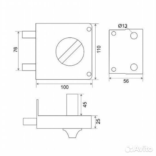 Замок накладной