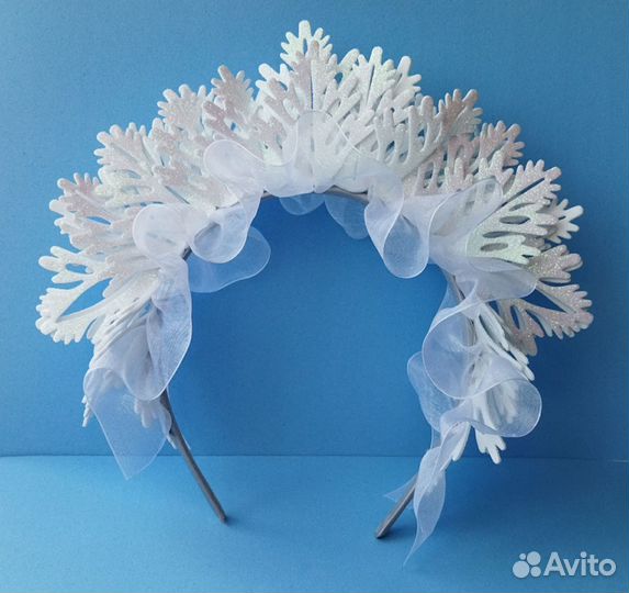 Снежинка, снегурочка, корона, ободок для девочки