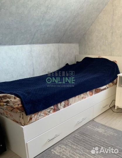 Кровать односпальная с ящиками, новая