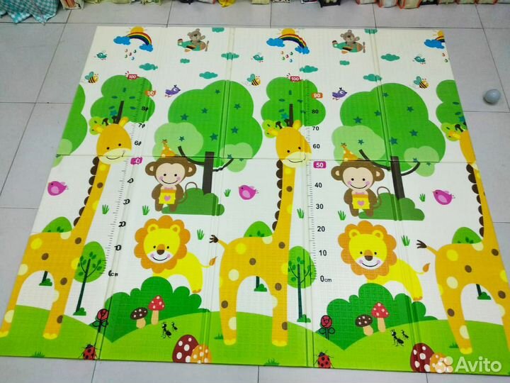 Детский складной коврик новый Животные