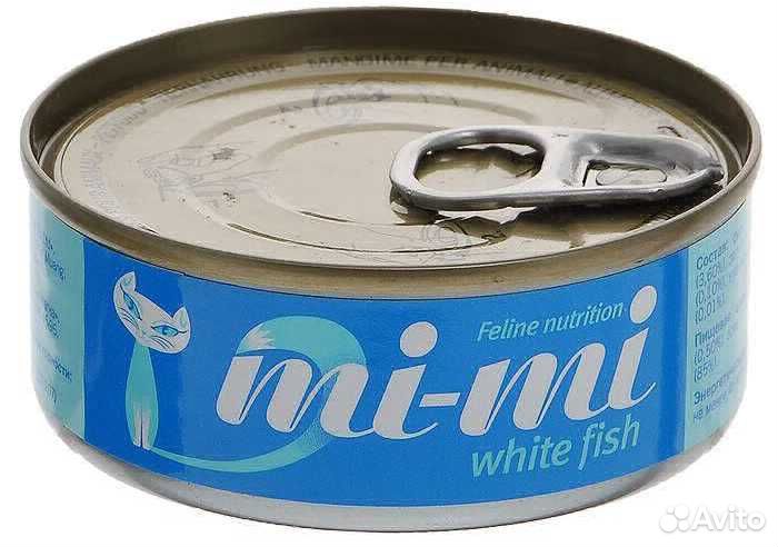 Mi-Mi конс д/кошек 80гр Белая рыба