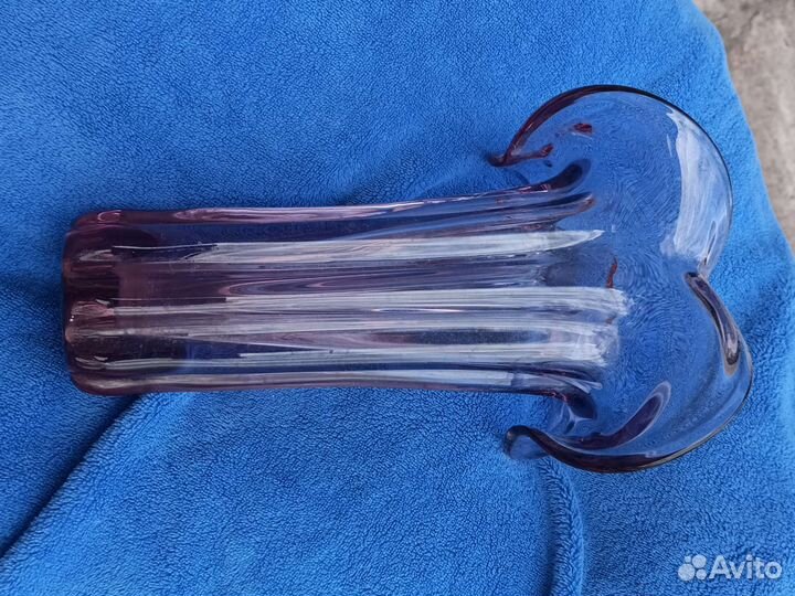 Ваза для цветов цветное стекло СССР