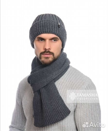 Комплект мужской «Мейсон» (шапка бини+шарф)