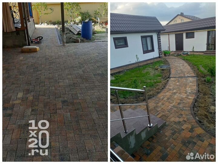 Тротуарная плитка, бордюры, газонная решетка