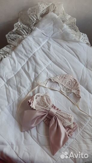 Конверт на выписку для девочки демисезонный