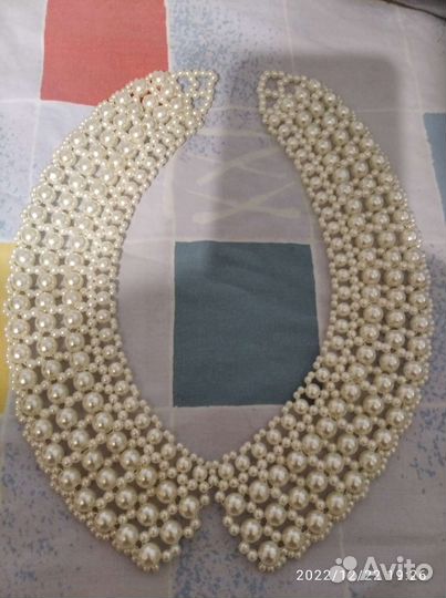 Съемный воротничок под жемчуг