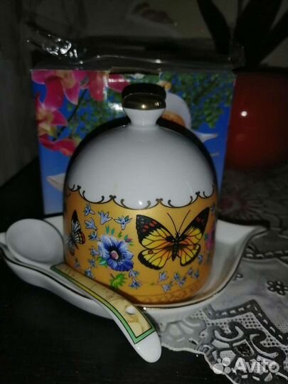 Лимонница и чашка с ситечком