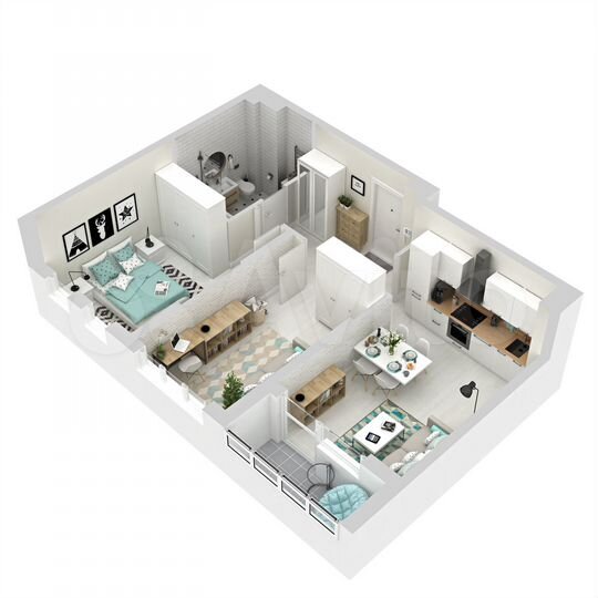 2-к. квартира, 56,7 м², 18/26 эт.