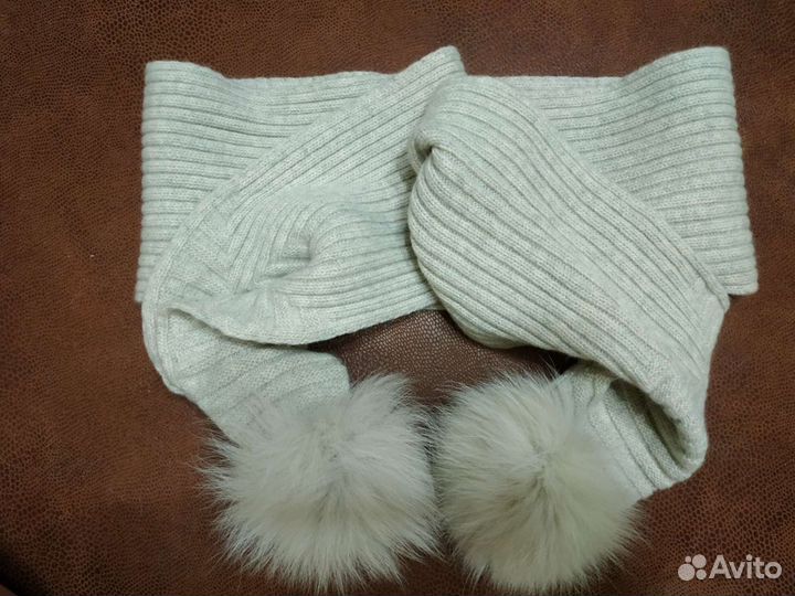 Шапка с шарфом