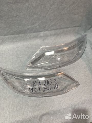 Новые стекла фар Kia Rio 3 Рест. 2015-2017