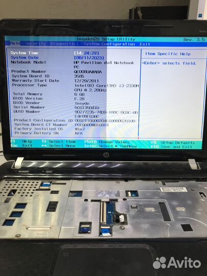 Материнская плата HP Pavilion DV4 DV4-4000