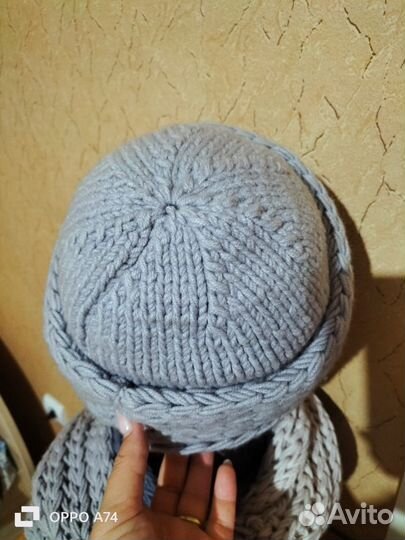 Комплект шапка и снуд женский