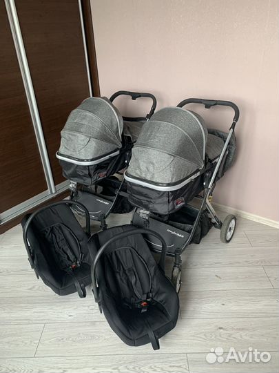 Коляска для двойни или погодок 2 в 1
