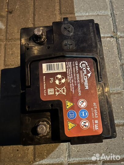 Аккумулятор автомобильный 60 ач