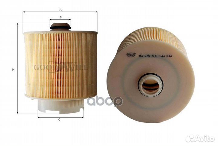 Фильтр воздушный 0,416 AG274 Goodwill