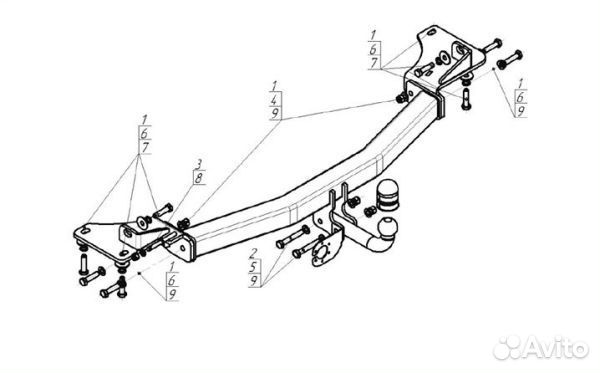 Фаркоп Форд (Ford) Explorer 2015-2020, с оцинкова