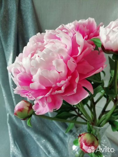 Букет пионов из полимерной глины