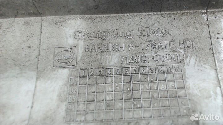 Подсветка номера SsangYong Rexton, 2006